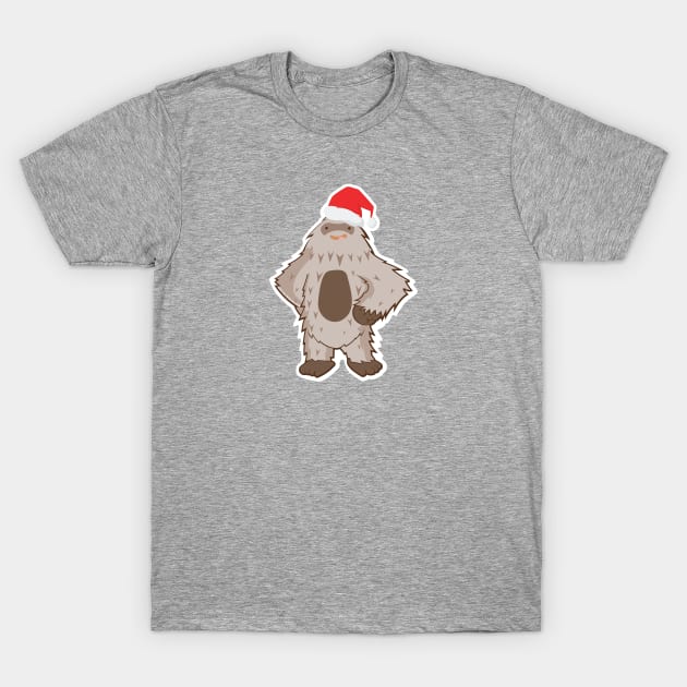 Cute Santa Sasquatch - Christmas Bigfoot T-Shirt by sentinelsupplyco